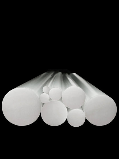 PTFE White Vrigin Natural Round Rod 10mm to 350mm Diameters
