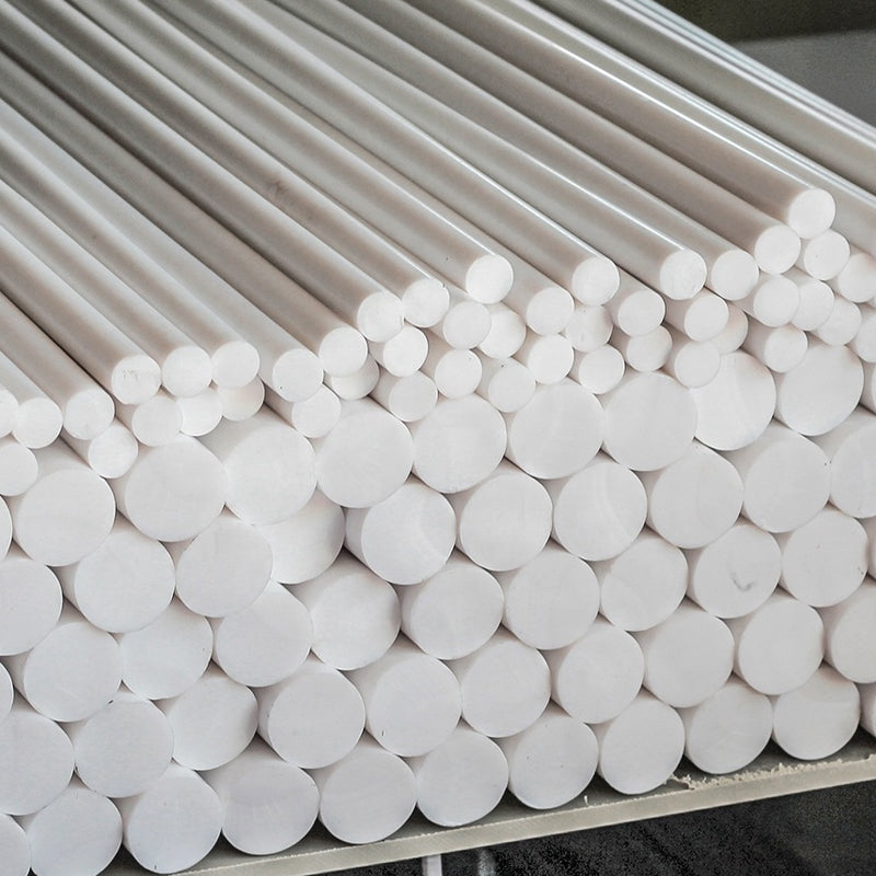 PTFE White Vrigin Natural Round Rod 10mm to 350mm Diameters